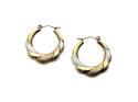 9ct Yellow Gold Twisted Hoop Earings