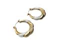 9ct Yellow Gold Twisted Hoop Earings