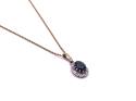 9ct Sapphire & Diamond Pendant & Chain