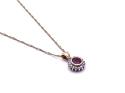 9ct Ruby & Diamond Pendant & Chain