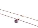 9ct Ruby & Diamond Pendant & Chain