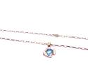 18ct Blue Topaz Pendant & Chain