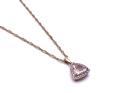 9ct Morganite & Diamond Pendant & Chain