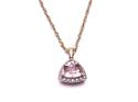 9ct Morganite & Diamond Pendant & Chain