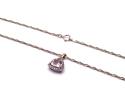 9ct Morganite & Diamond Pendant & Chain