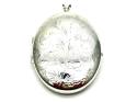 Silver Oval Engraved Locket