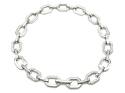 Silver CZ Fancy Link Bracelet 8.5 Inch