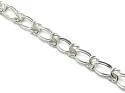 Silver Double Link Fancy Bracelet 7.5 Inch