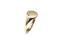 9ct Yellow Gold Plain Oval Signet Ring