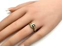 9ct Yellow Gold Barked Buckle Ring