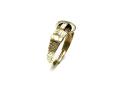 9ct Yellow Gold Barked Buckle Ring