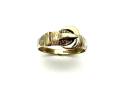 9ct Yellow Gold Barked Buckle Ring