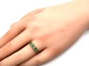 9ct Yellow Gold Emerald & Diamond Ring