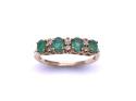 9ct Yellow Gold Emerald & Diamond Ring