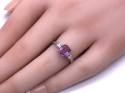 14ct Gold Pink Sapphire & Diamond Ring