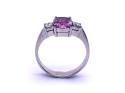 14ct Gold Pink Sapphire & Diamond Ring