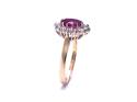 14ct Gold Synethic Ruby & CZ Ring