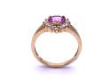 9ct Yellow Gold Pink CZ Heart Ring