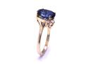 14ct Synthetic Sapphire & CZ Ring