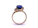 14ct Synthetic Sapphire & CZ Ring