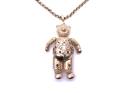 9ct Yellow Gold Multi CZ Teddy Pendant