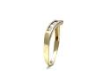 9ct Yellow Gold CZ Wishbone Ring