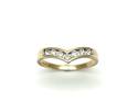 9ct Yellow Gold CZ Wishbone Ring