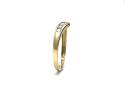 9ct Yellow Gold CZ Wishbone Ring