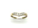 9ct Yellow Gold CZ Wishbone Ring