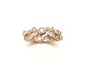 9ct Yellow Gold Diamond Bubble Cluster Ring 0.48ct