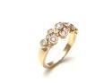 9ct Yellow Gold Diamond Bubble Cluster Ring 0.48ct