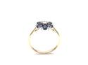 9ct Yellow Gold Sapphire & Diamond Cluster Ring