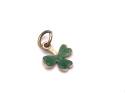 9ct  Gold Enamaled 3 Leaf Clover