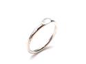 Silver Hammered Oval Ring Size P