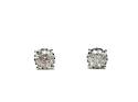 9ct White Gold Diamond Stud Earrings 3.07ct