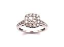 18ct White Gold Diamond Cluster Ring