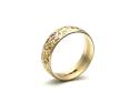 9ct Yellow Gold Patterned Wedding Ring