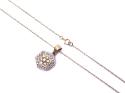 9ct Gold Fancy CZ Pendant & Chain