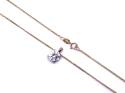 9ct Yellow Gold CZ Pendant & Chain