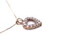 9ct Gold CZ Heart Pendant & Chain