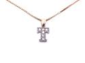 9ct Gold Initial 'T' Pendant & Chain