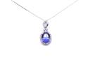 18ct Tanzanite & Diamond Pendant