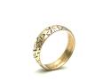 9ct Yellow Gold Patterned Wedding Ring