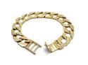 9ct Yellow Gold Patterned Curb Bracelet