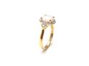 18ct Yellow Gold Opal & Diamond Cluster Ring 0.20c