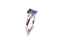 Platinum Tanzanite & Diamond Ring 0.20ct