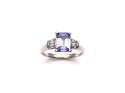 Platinum Tanzanite & Diamond Ring 0.20ct