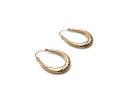 9ct Oval Creole Hoop Earrings