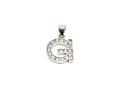 Silver CZ Initial G Pendant