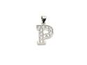 Silver CZ Initial P Pendant